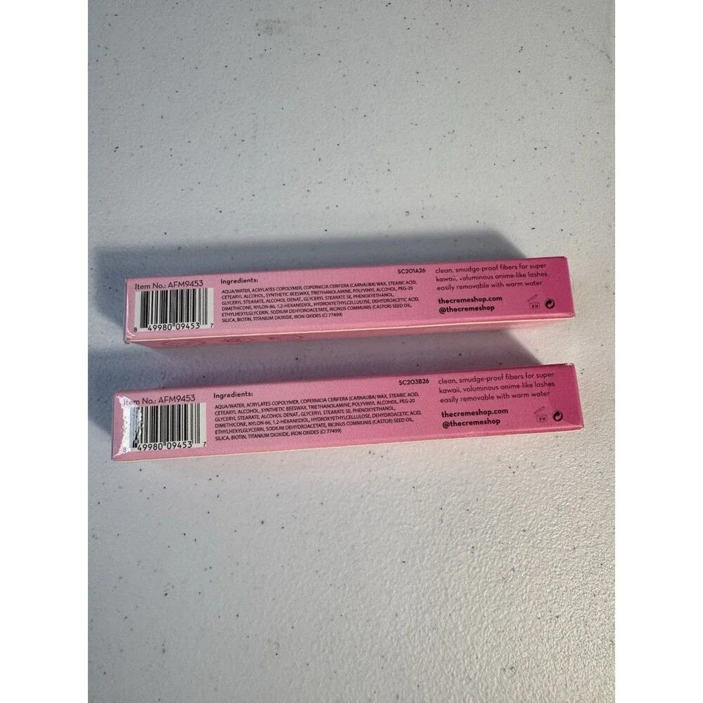 The Creme Shop Anime Eyes Mascara BLACK Lot of 2 New